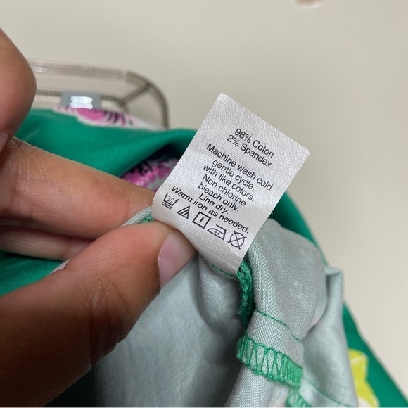 J Crew Womens Pencil Skirt Floral Hawaii Sz 2 Green Pink Yellow Back Zip - Picture 6 of 9